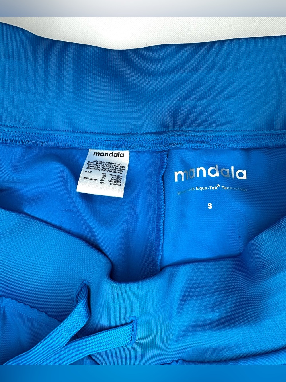 Mandala Scrub Pants 6 Pocket Slim Electric Blue Women’s Size Small - Picture 3 of 7